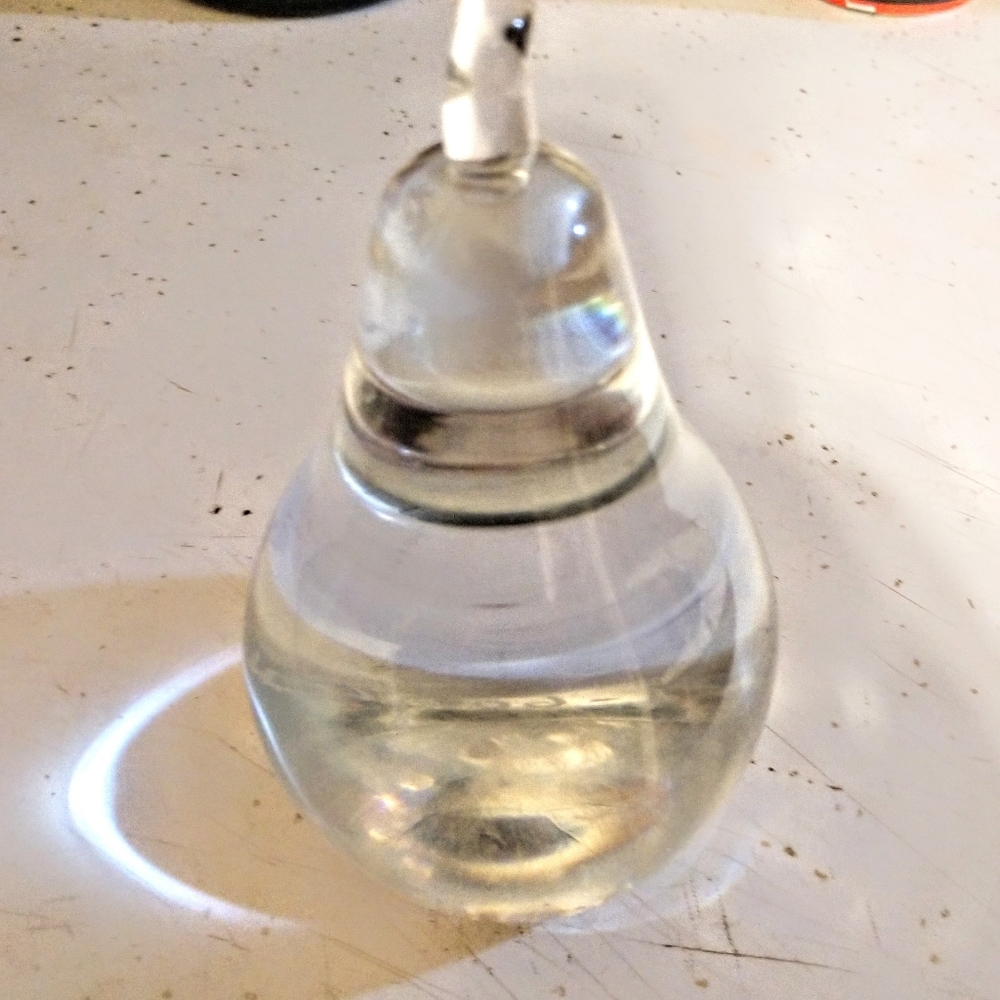 Crystal Pear Paperweight